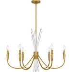 Cecily Chandelier - Brushed Gold / Clear