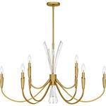 Cecily Chandelier - Brushed Gold / Clear