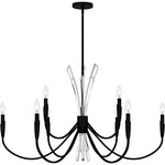 Cecily Chandelier - Matte Black / Clear