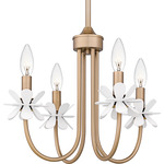 Remy Chandelier - Bronze Gold / White