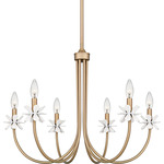 Remy Chandelier - Bronze Gold / White