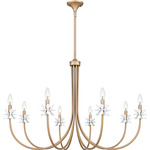 Remy Chandelier - Bronze Gold / White