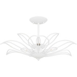 Tallulah Semi Flush Ceiling Light - Sand White