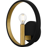 Winsland Wall Sconce - Matte Black / Gold