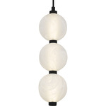 Clarendon Pendant - Matte Black / Alabaster