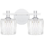 Spade Bathroom Vanity Light - Polished Chrome / Clear