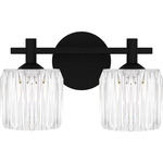 Spade Bathroom Vanity Light - Matte Black / Clear