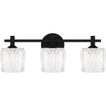 Spade Bathroom Vanity Light - Matte Black / Clear