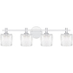 Spade Bathroom Vanity Light - Polished Chrome / Clear