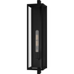 Dale Outdoor Wall Light - Matte Black / Clear Beveled