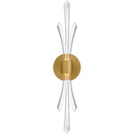 Cecily Wall Sconce - Brushed Gold / Clear