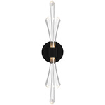 Cecily Wall Sconce - Matte Black / Clear
