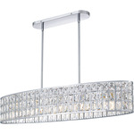 Gibson Linear Chandelier - Polished Chrome / Clear