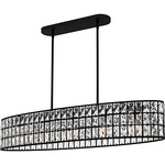 Gibson Linear Chandelier - Matte Black / Clear