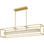 Dazzle Linear Chandelier - Soft Gold / Clear