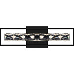 Dazzle Color-Select Bathroom Vanity Light - Matte Black / Clear