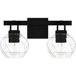 Celina Bathroom Vanity Light - Matte Black / Clear