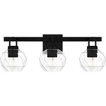 Celina Bathroom Vanity Light - Matte Black / Clear