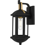 Crestfield Outdoor Wall Light - Matte Black / Clear