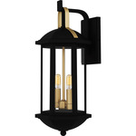 Crestfield Outdoor Wall Light - Matte Black / Clear