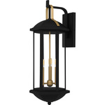 Crestfield Outdoor Wall Light - Matte Black / Clear