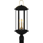 Crestfield Outdoor Post Light - Matte Black / Clear