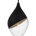 Drover Pendant - Matte Black / Clear