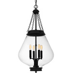Wallace Pendant - Matte Black / Clear