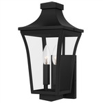 Quentin Outdoor Wall Light - Earth Black / Clear
