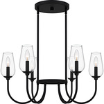Viscount Chandelier - Matte Black / Clear