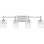 Brenthouse Bathroom Vanity Light - Brushed Nickel / Sandy Clear