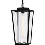 Jett Outdoor Pendant - Matte Black / Clear