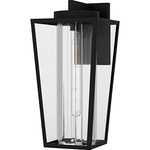Jett Outdoor Wall Light - Matte Black / Clear