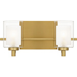 Kolt G9 LED Bathroom Vanity Light - Brushed Gold / Clear