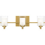 Kolt G9 LED Bathroom Vanity Light - Brushed Gold / Clear