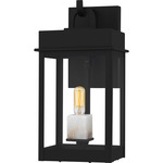 Carmen Outdoor Wall Light - Matte Black / Clear