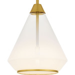 Haze Pendant - Brushed Gold / Clear Ombre