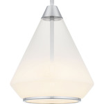 Haze Pendant - Polished Chrome / Clear Ombre