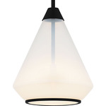 Haze Pendant - Matte Black / Clear Ombre