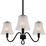 McKinney Chandelier - Matte Black / Etched Swirl