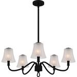 McKinney Chandelier - Matte Black / Etched Swirl