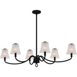 McKinney Linear Chandelier - Matte Black / Etched Swirl