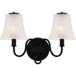 McKinney Bathroom Vanity Light - Matte Black / Etched Swirl