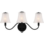 McKinney Bathroom Vanity Light - Matte Black / Etched Swirl