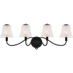 McKinney Bathroom Vanity Light - Matte Black / Etched Swirl