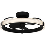 Elrod Fandelier - Matte Black / White