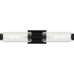 Hawes Bathroom Vanity Light - Matte Black / Clear