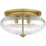 Gatonby Ceiling Light - Brushed Gold / Clear