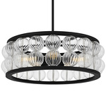Terrarock Pendant - Matte Black / Clear Ribbed