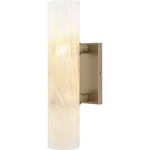 Curran Wall Sconce - Bronze Gold / Clear Ribbed